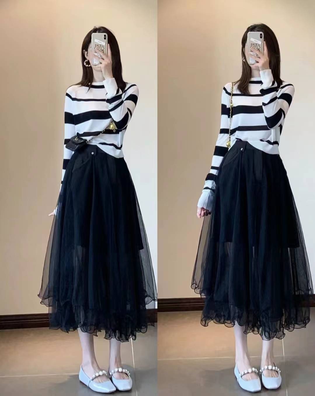 今年流行这3条裙子,能从春天穿到夏天,各种风格都能搭_look_纱裙