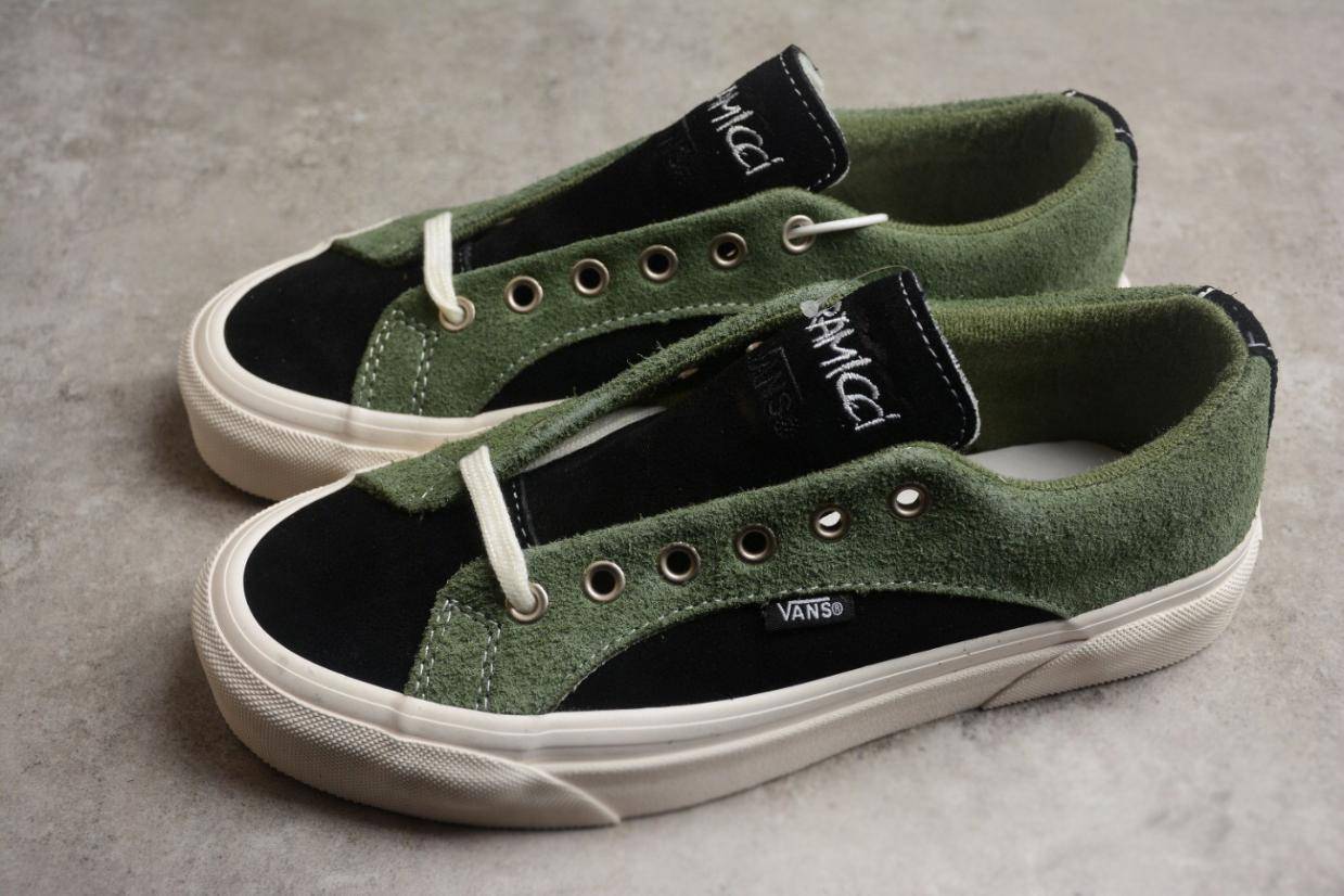 万斯Vans Lampin 86 DX x Gramicci 联名黑绿复古运动板鞋_搜狐网