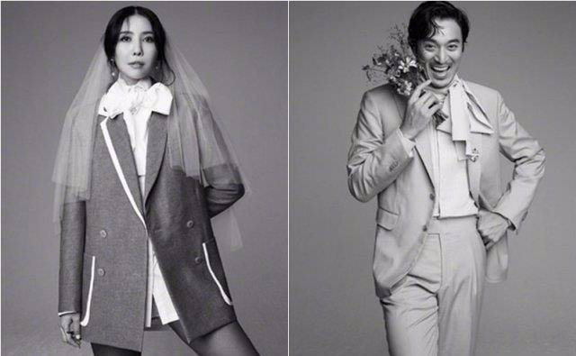 权志龙姐姐婚纱照曝光,将和43岁男星金民俊于10月份举行婚礼_权多美