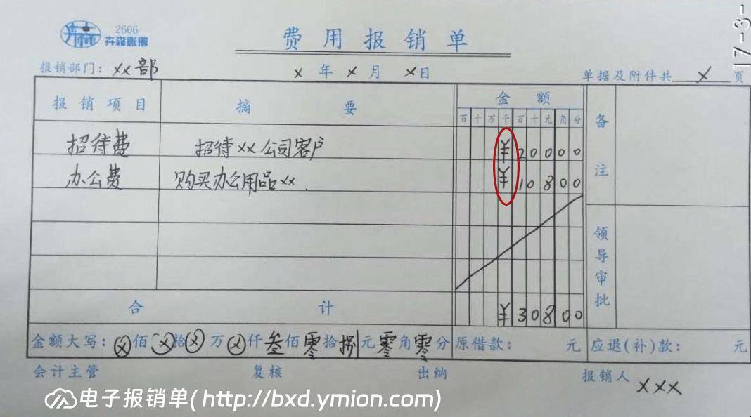 财务数字小写标准写法图片