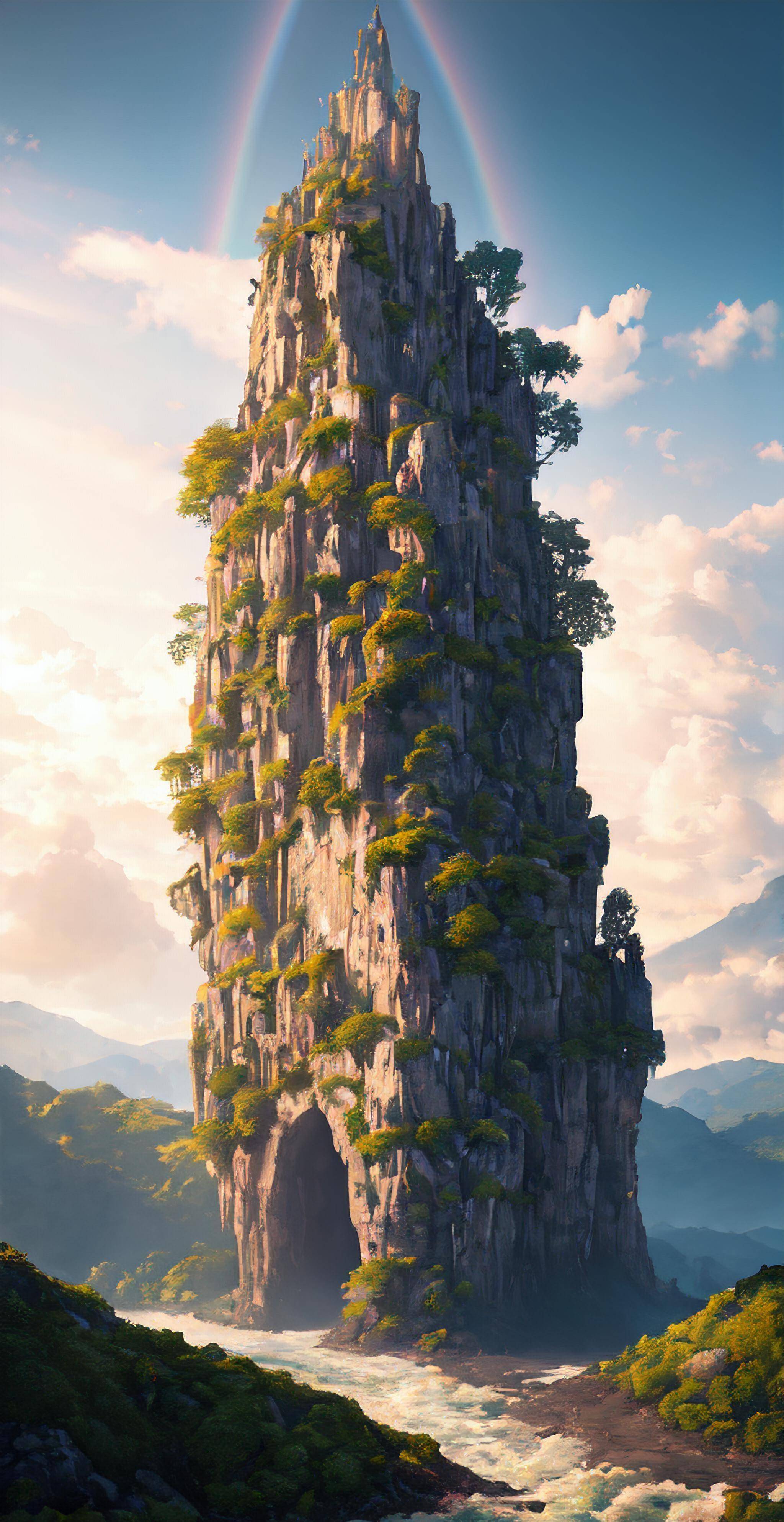 ai绘画 中国风景"数字山水" 创作欣赏!_游客_景点_华山