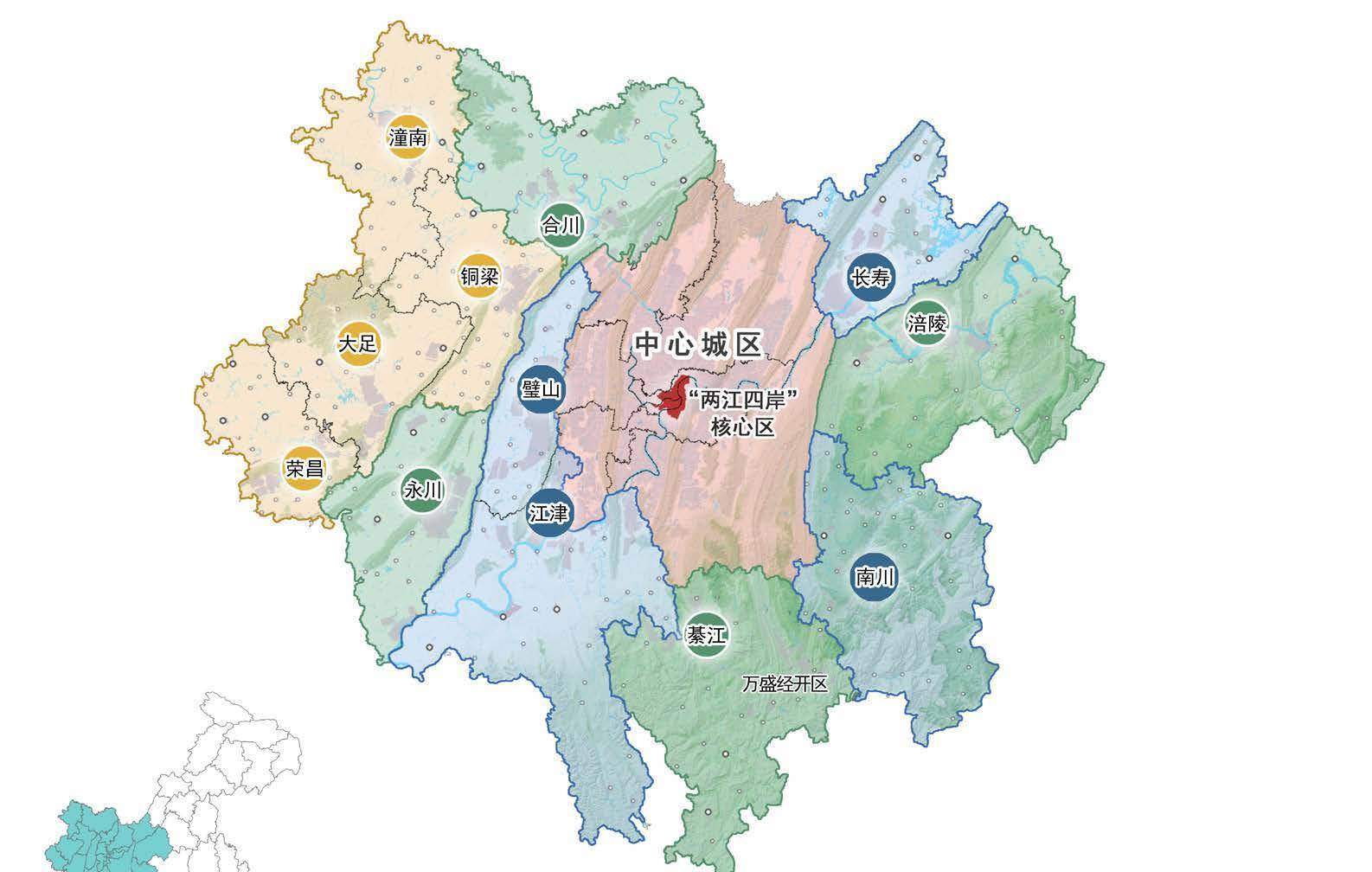 两江四岸 地图图片