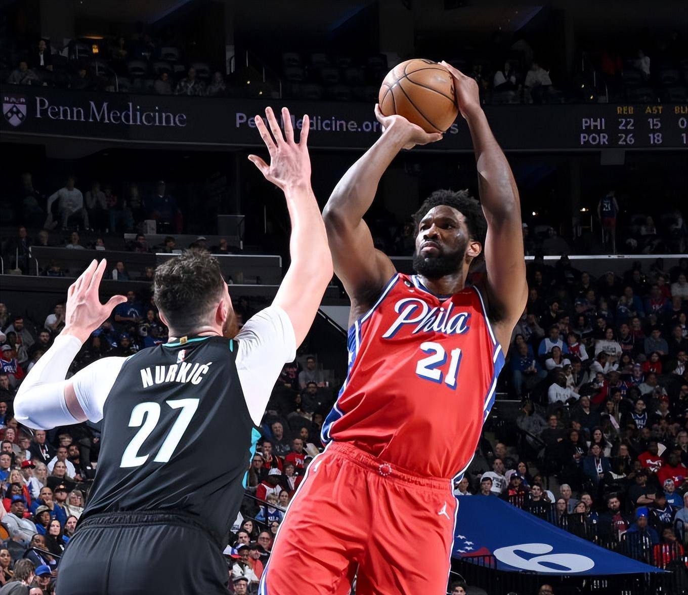 恩比德绝杀开拓者,哈登赛后这发言,让杜兰特相形见绌吧_比赛_投篮