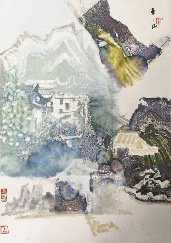 在意向到抽象之间寻求转换_河南省_创作_山水画