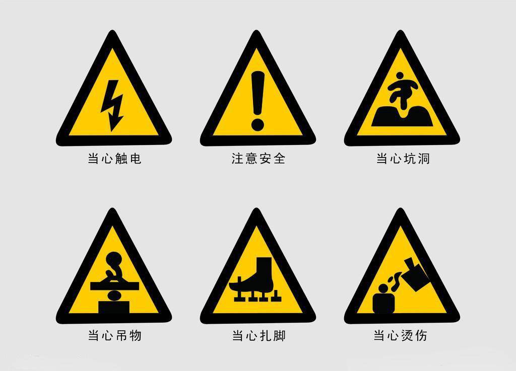 工地安全警戒标识牌等;警告标志是提醒人们对周围环境引起注意