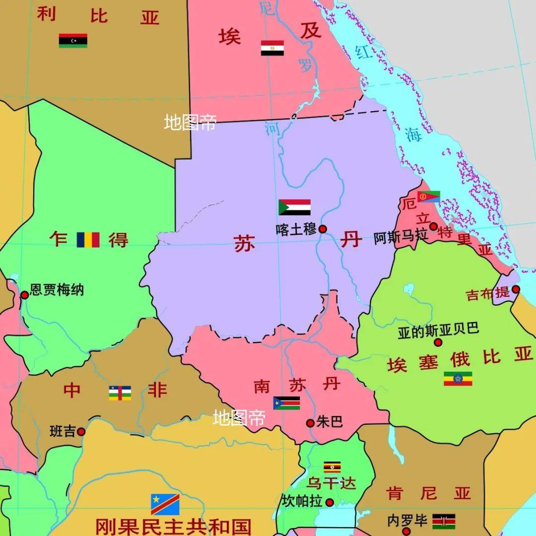 2011年,苏丹南部成立了南苏丹国,苏丹面积缩减至188.6万平方公里.