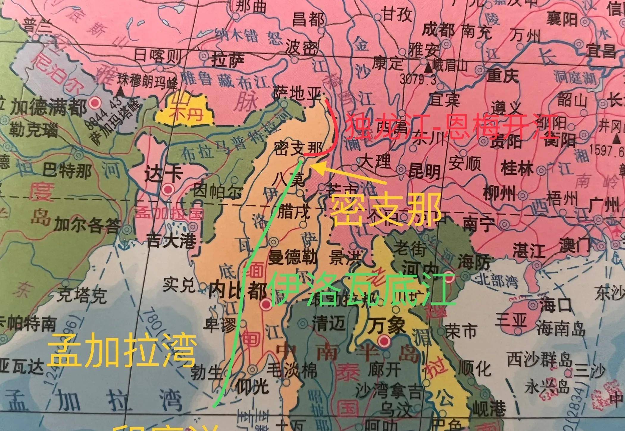 独龙江流域地图图片