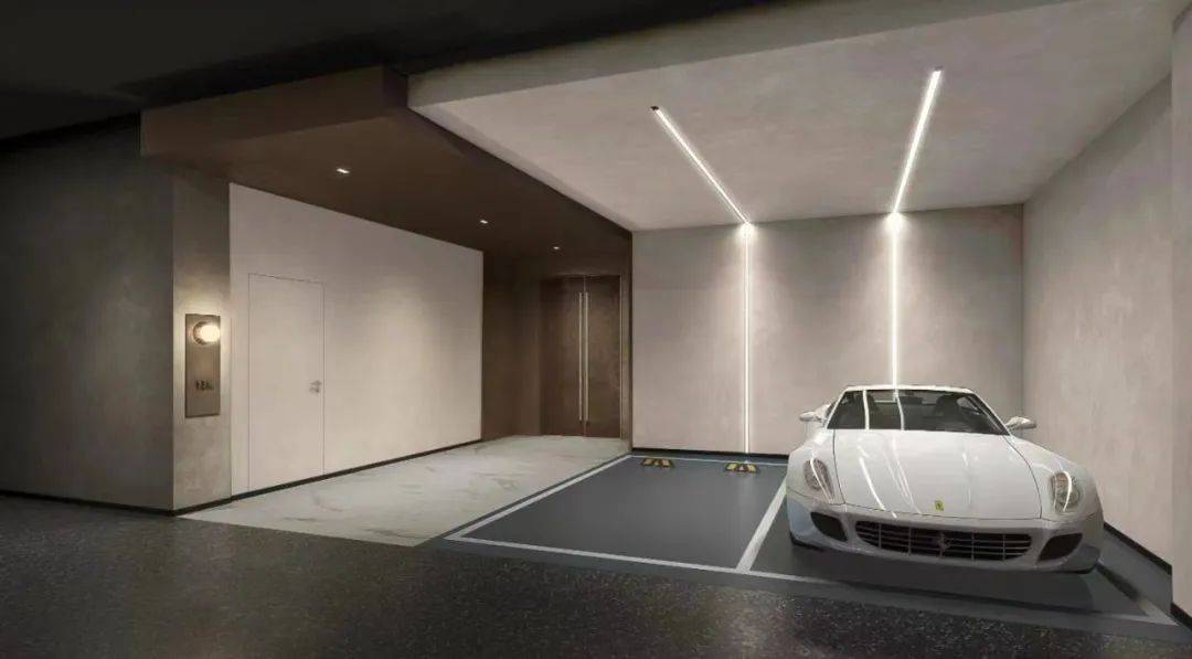 臻钻岛叠墅车库意境图再看地面层的层高,大平层一般在3.15-3.