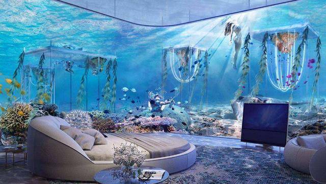 全球唯一的10星级酒店，位于深海之中，可与鱼群共眠