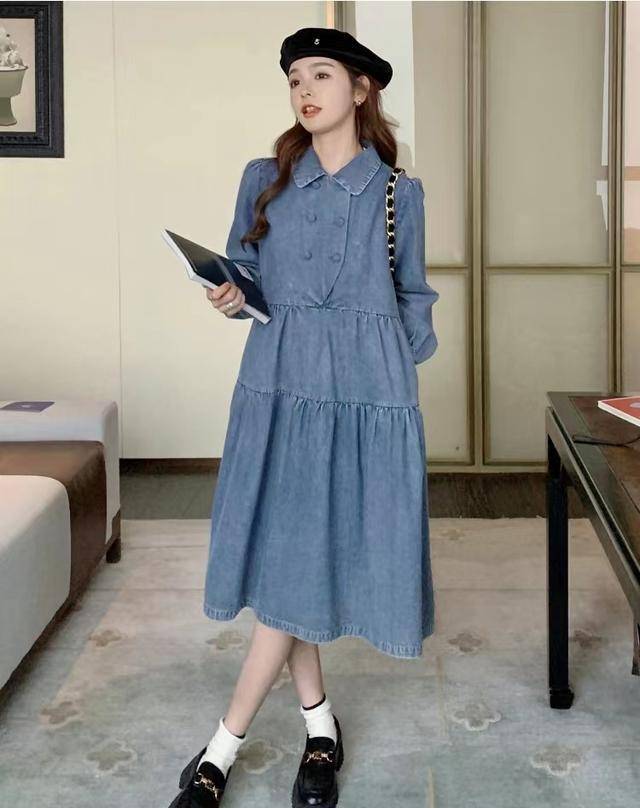 夏天流行这条"牛仔蛋糕裙",时髦显瘦,五一出游穿它很适合!
