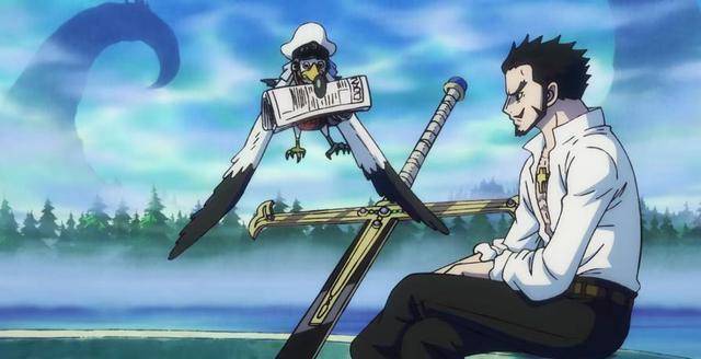 海贼王》917话开头,佩罗娜在鹰眼的住所制作早餐,而鹰眼正在翻阅海鸥