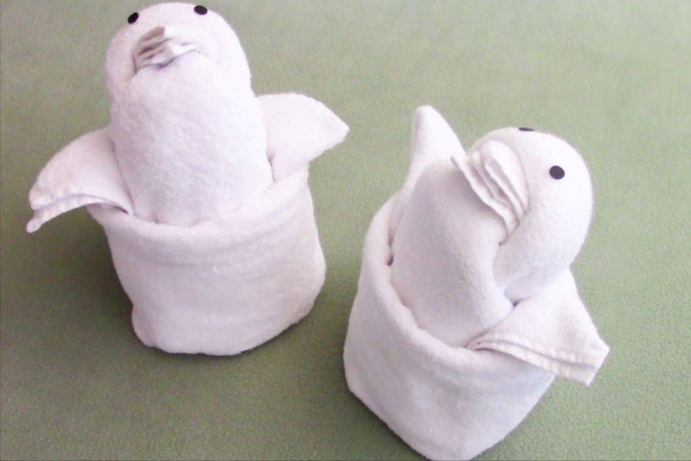 浴巾叠动物教程图片图片