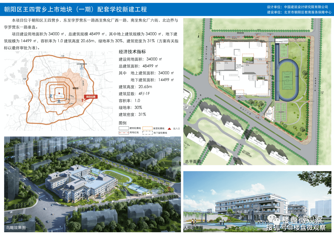 十一学校(小学)王四营乡上市地块(一期)配套学校新建工程项目方案公示