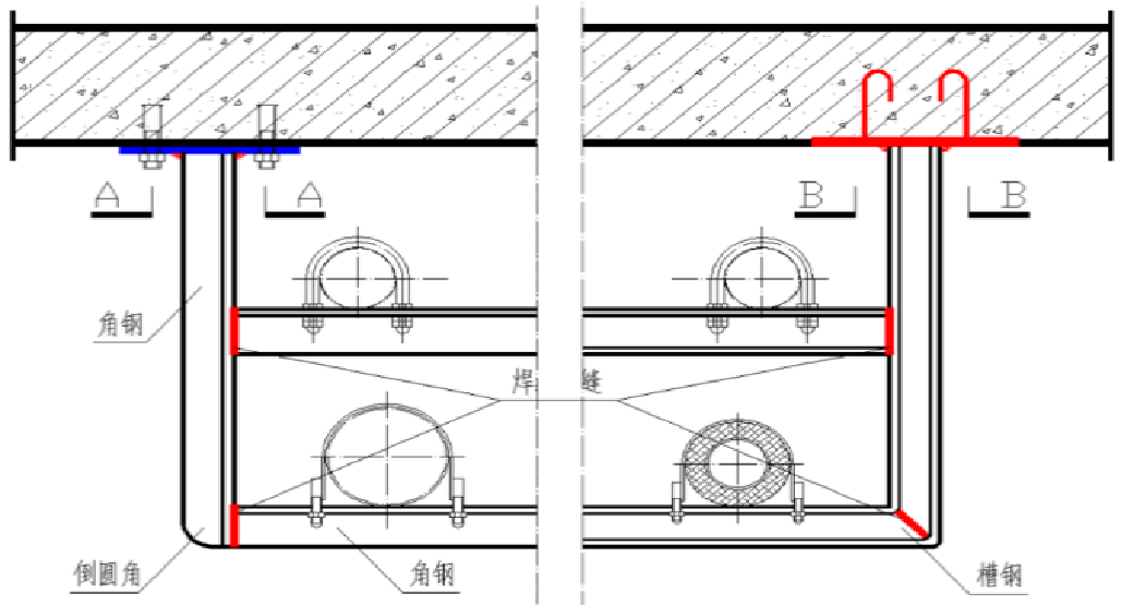 屋面管道支架做法图集图片