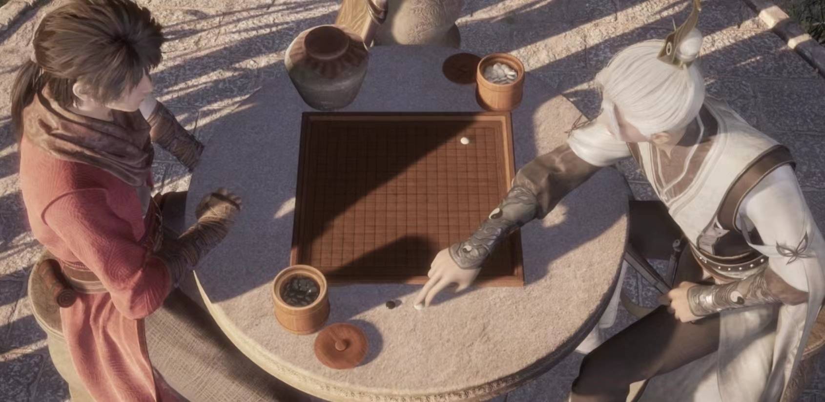 终于知道片头曲中李星云和谁下棋了,也终于知道为何少两颗棋子了