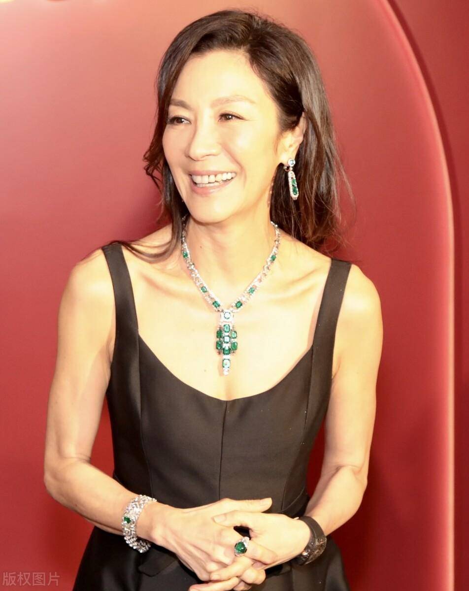 杨紫琼黑色连衣裙造型引发关注,cartier珍宝项链成点睛之笔_时尚_风格