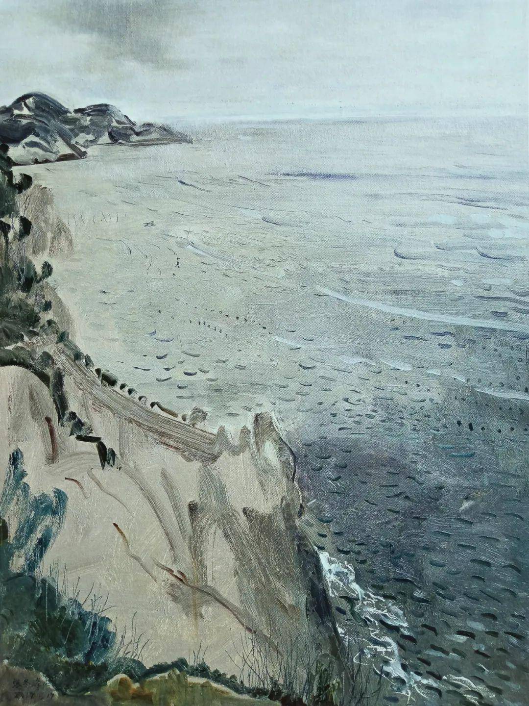 【艺展中国】著名艺术家张冬峰海景油画作品欣赏_cm_布面_大海