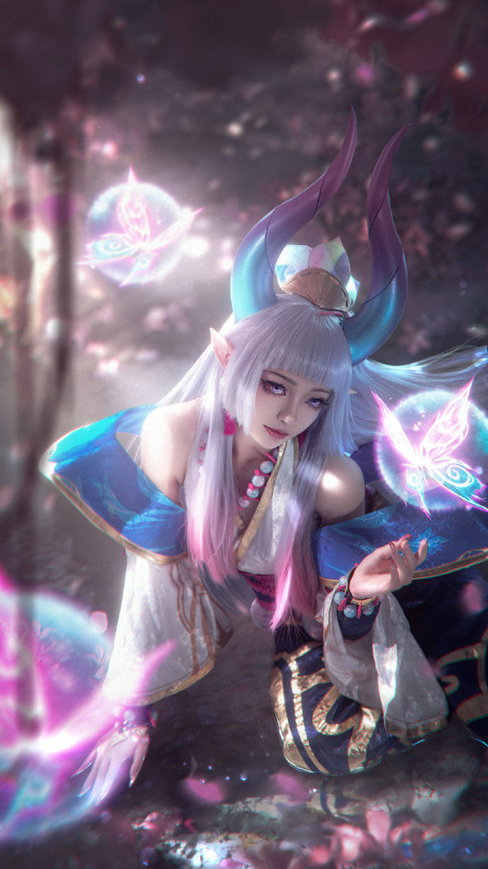 cos:英雄联盟灵魂莲华辛德拉cosplay正片9p-秋椋扣扣_伊喵_白嫖_部落