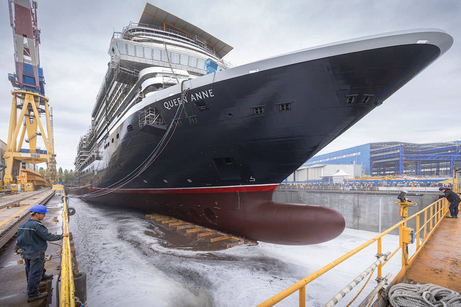 冠达邮轮最新船"安妮女王号"下水_仪式_世界_品牌