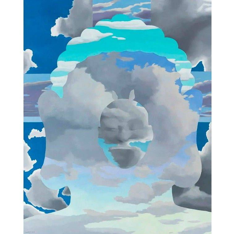 艺术鉴赏 | 岳敏君的笑脸人_油画_cm_布面