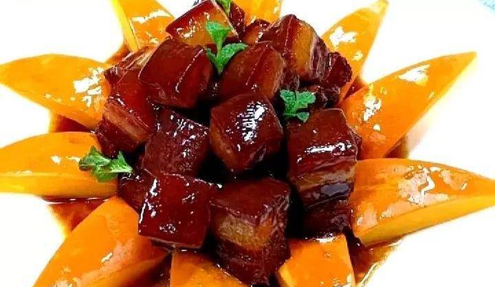 芥兰焖雪花牛肉,老南瓜红烧肉,双椒玉女瓜_备用_料酒_白糖