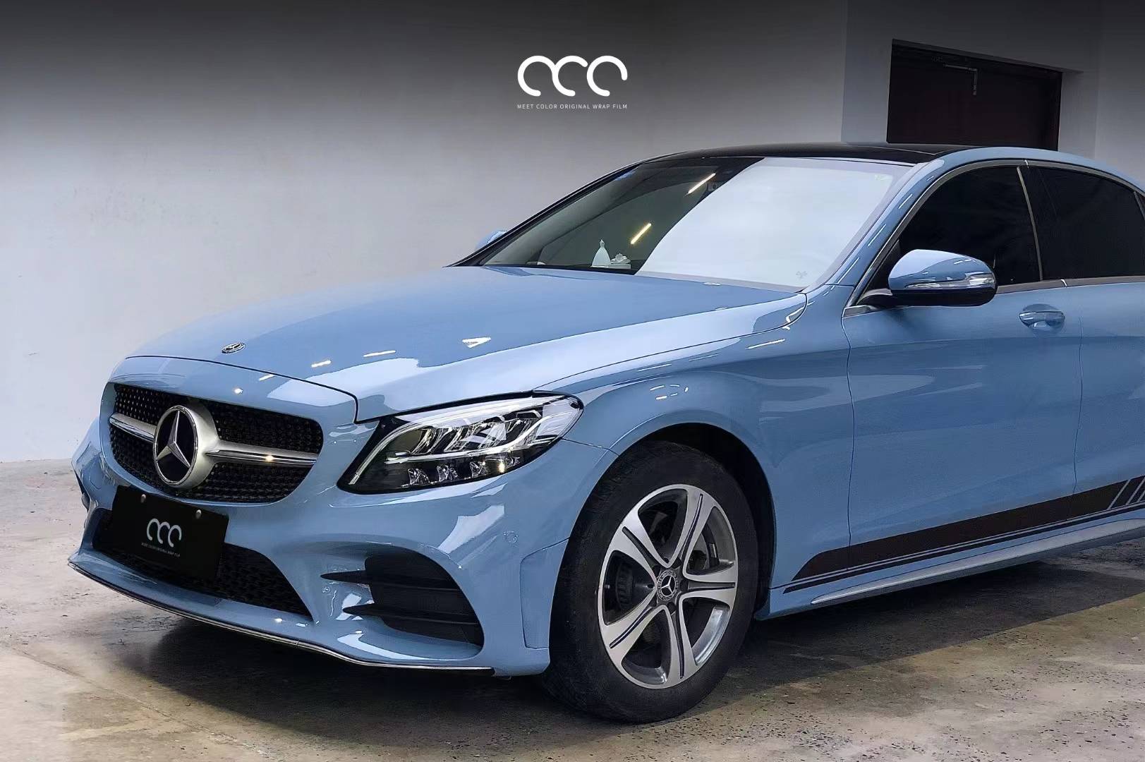 漫彩 #出色更出彩奔驰 c级 瓷器蓝china blue