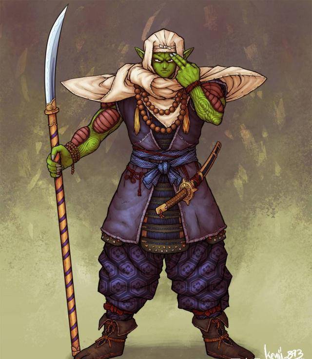 动漫粉丝的艺术创作:龙珠人物穿上了日本武士铠甲_贝吉塔_孙悟空_赛亚