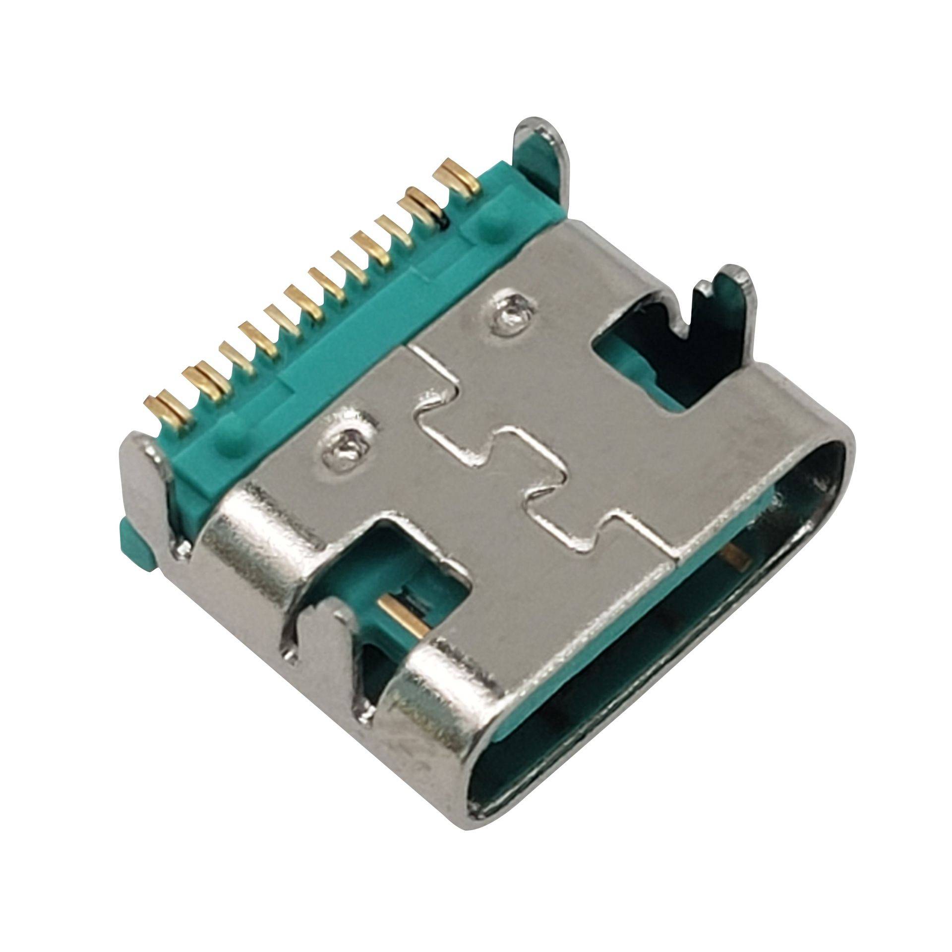 type-c母座16p插板贴片7.