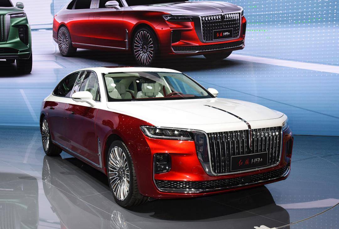 加大号红旗h9双色轿车,若非高质量男性,这气场你能镇住?