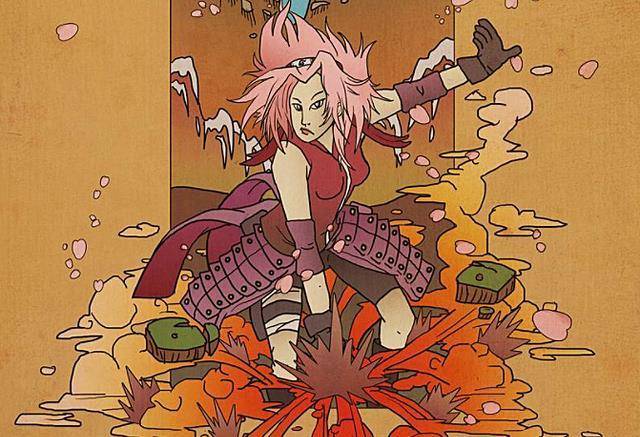 当忍者们遇上"另类画风",手鞠秒变铁扇公主,卡卡西身材更苗条_小樱