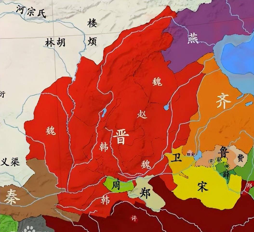 公元前403年,晉國集團的三個小股東魏斯,趙籍,韓虔滅了其他的小股東