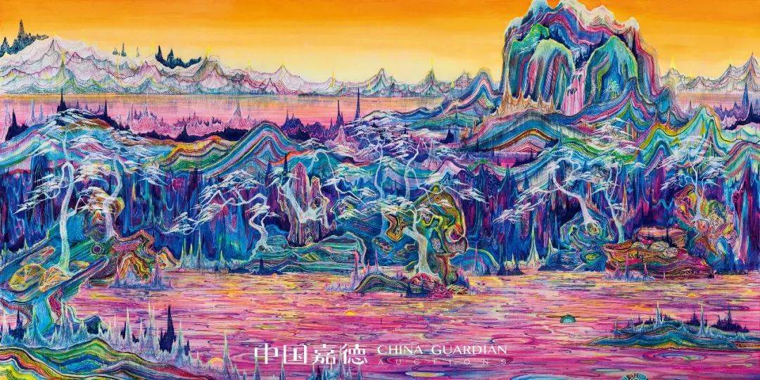 黄宇兴以《九龙图》超拔山水之巅丨中国嘉德2023春拍_色彩_时间_作品