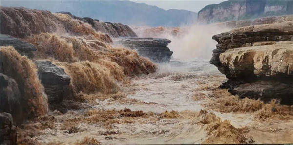 赵军 壶口瀑布 40x80cm 布面油画举办场地简介济南市韩涛美术馆是一家