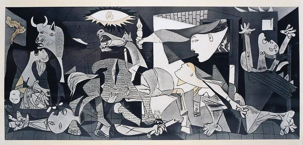 巴勃罗毕加索强大的反战画作格尔尼卡描绘了西班牙内战期间西班牙城镇