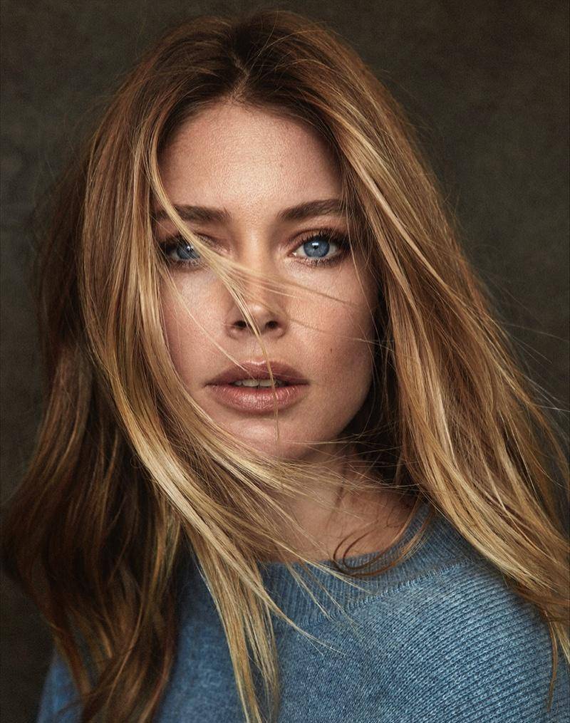 荷兰超模杜晨·科洛斯(doutzenkroes)拍摄时尚杂志大片_封面_设计