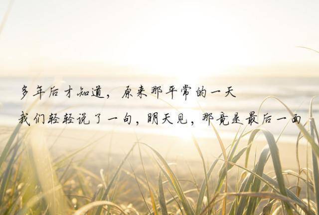 此生最遗憾的,是没有好好告别_人生_东西_不知道