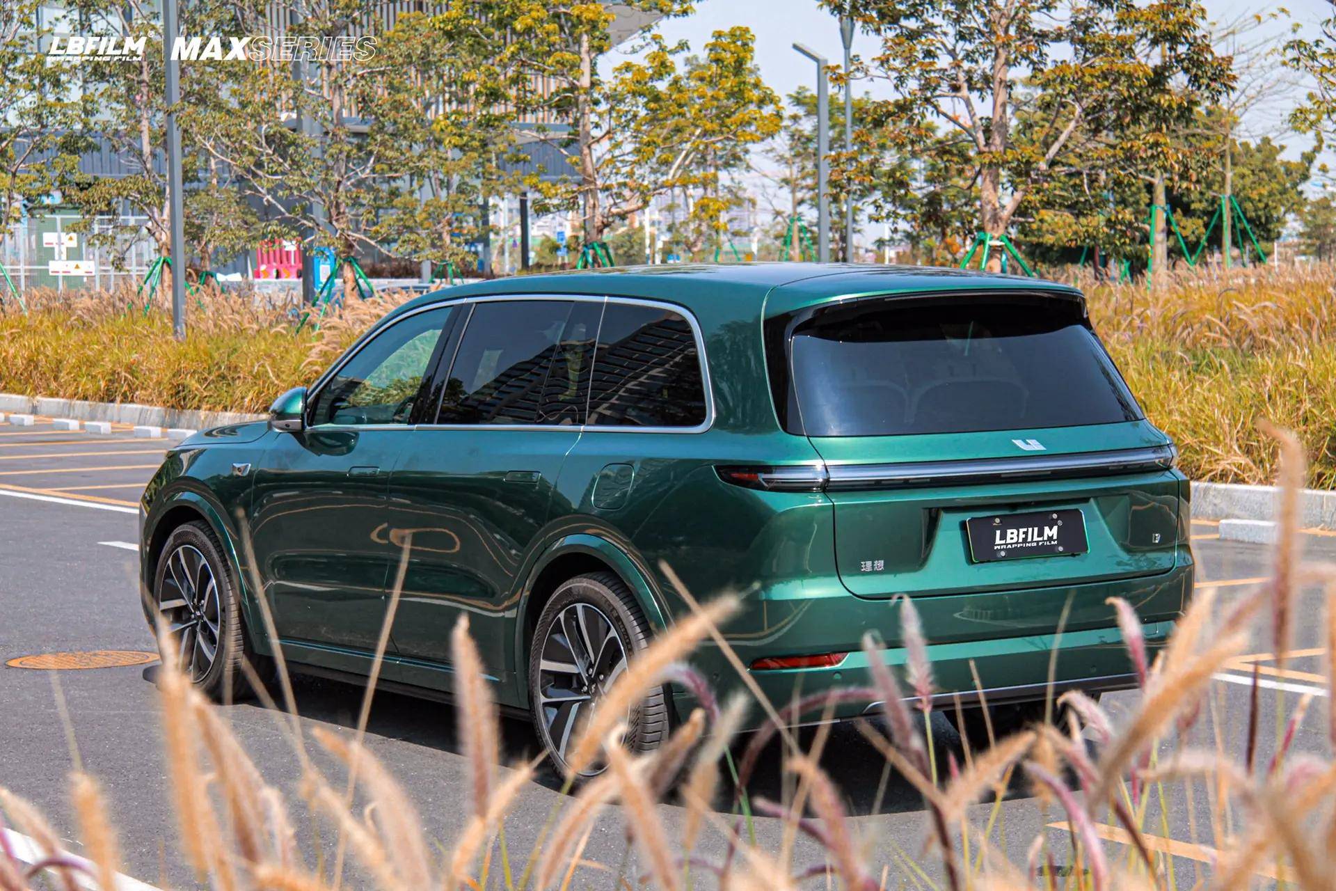 理想l9-lb改色膜翡翠绿,高级复古_搜狐汽车_搜狐网