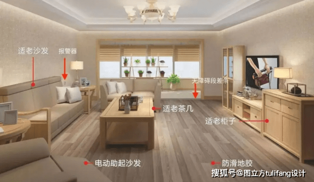 客厅如何进行适老化改造设计_老年人_扶手椅_家庭
