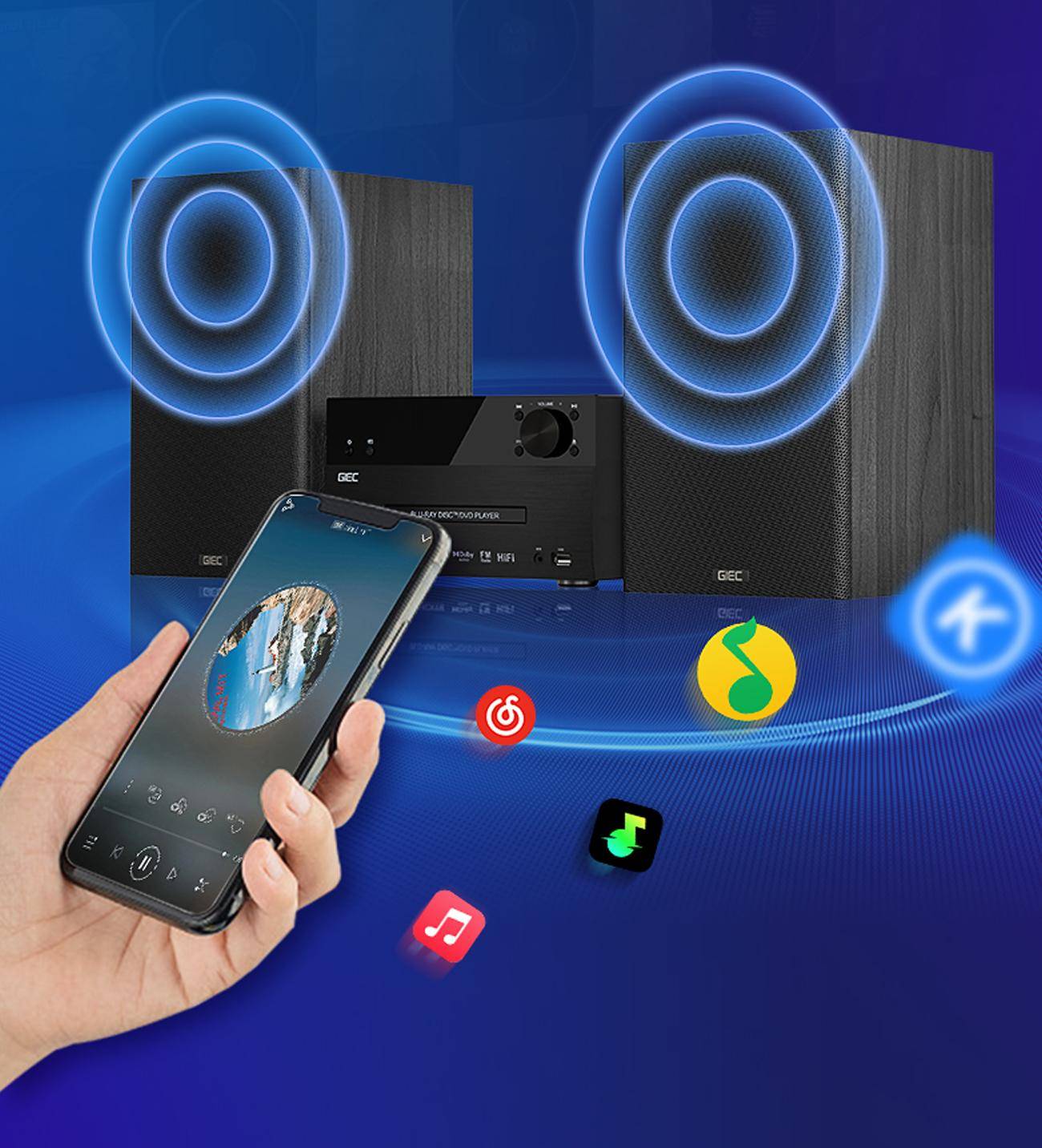 杰科新品hf60高端蓝光组合音响,6大亮点解析_播放器_音箱_喇叭