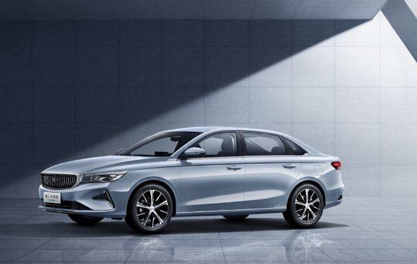 帝豪2023 冠军款汽车外观为星空灰车色,采用双层渐变车漆_搜狐汽车