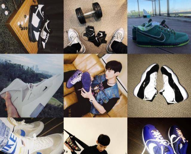 每个男星的家里,是不是都有一面无数装着潮鞋的鞋盒组成的鞋墙_白敬亭