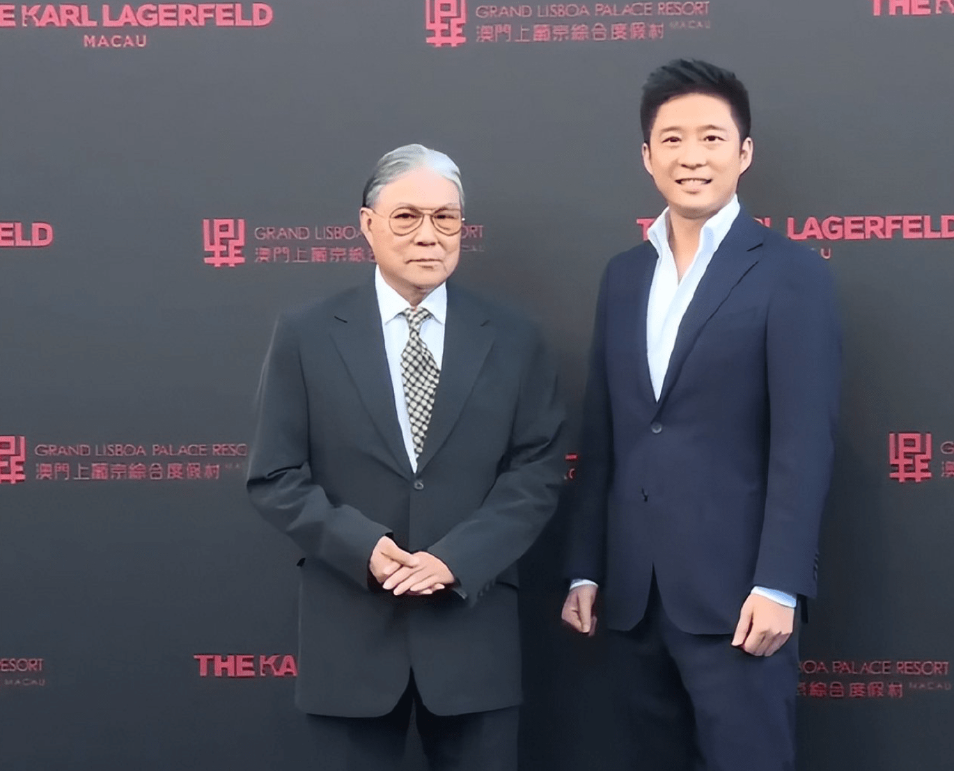 霍启山出席何鸿燊家族活动,与赌王子女打成一片,高大帅气受欢迎