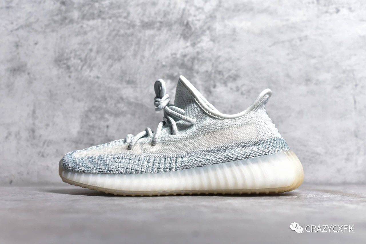 阿迪达斯椰子冰蓝天使 yeezy 350v2 boost cloud white 2.