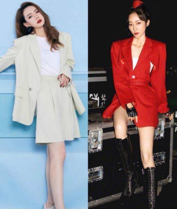 西装下面别再配裤子了,参考戚薇和韩雪的哪些穿搭,气质高级?