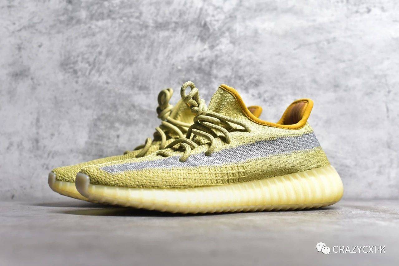 阿迪达斯 adidas yeezy 350v2 boost marsh 椰子沼泽侧透满天星低帮
