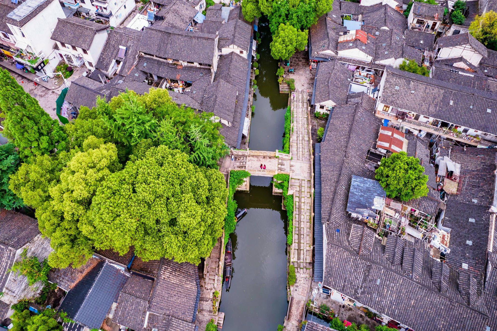 绍兴八字桥历史街区,赏"中国最早的立交桥",航拍的画面好震撼_河水_桥