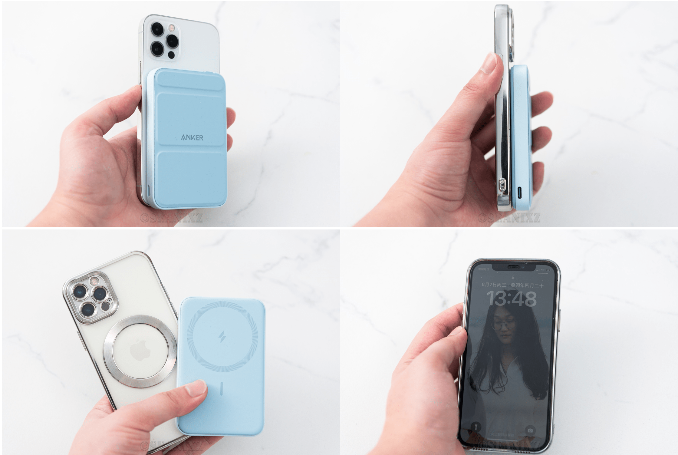 超薄超能充:anker安克maggo 5000mah支架款磁吸无线充电宝体验_吸附