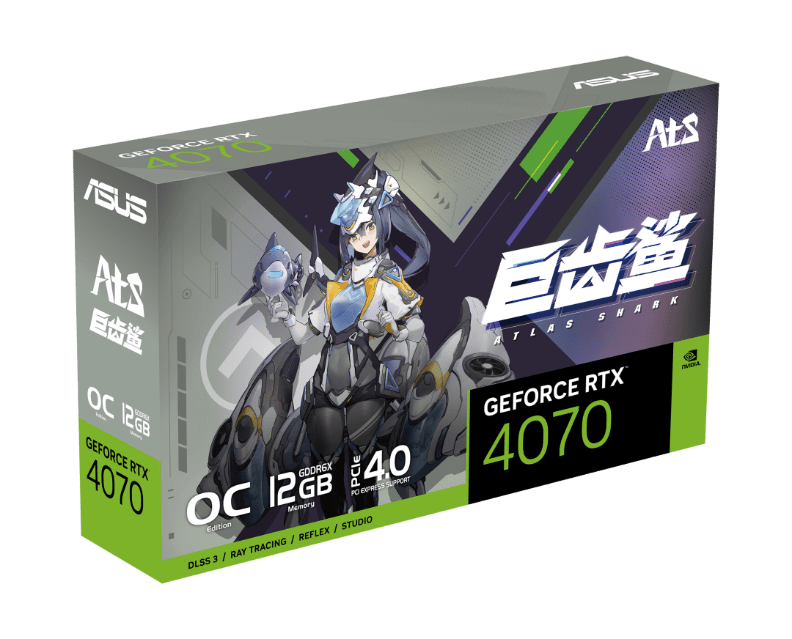 华硕巨齿鲨rtx4070显卡 全新二次元形象惊喜来袭_玩家_core_设计