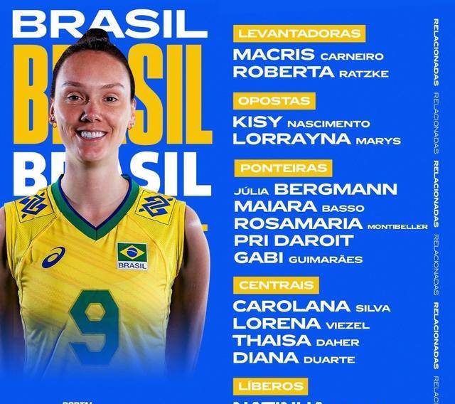 第三站巴西女排15人名单出炉,中国女排太幸运了_球员_球迷_对手