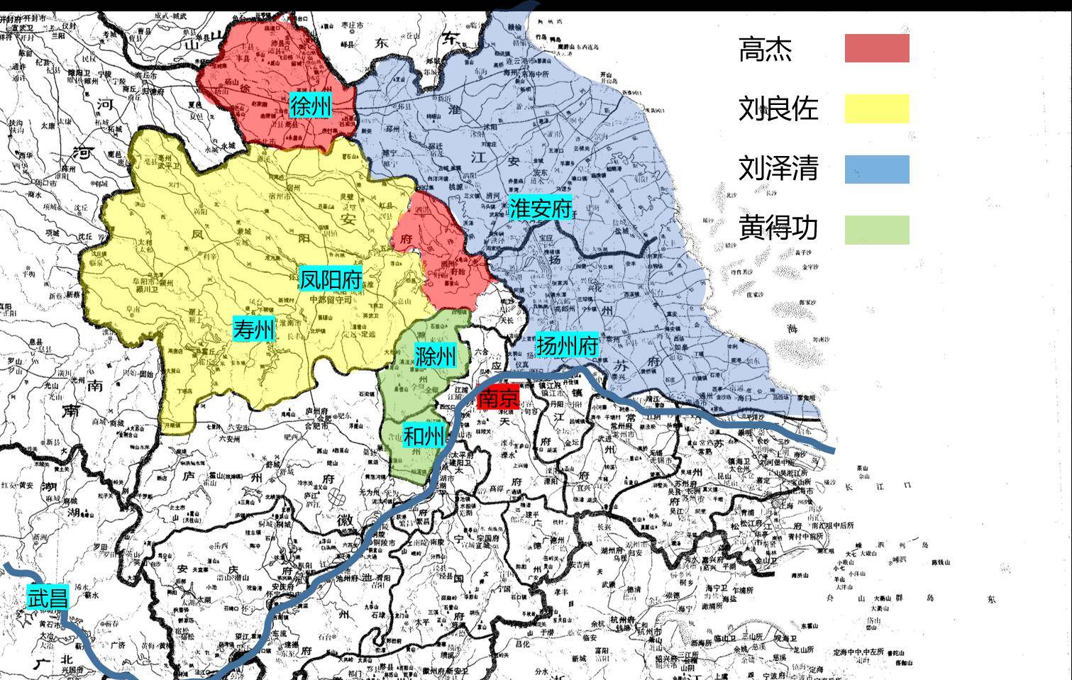 以凤陽总督和三镇名义正式致书南京守备太监韩赞周宣布拥立福王朱由崧